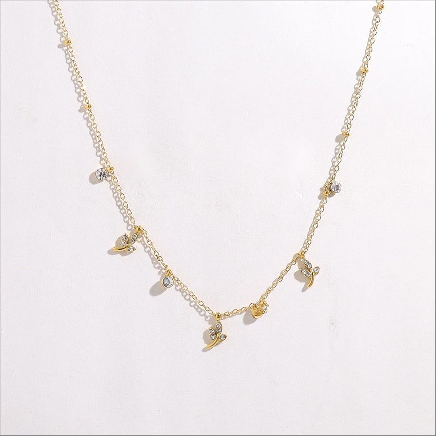 Gold Leaf Charm Necklace