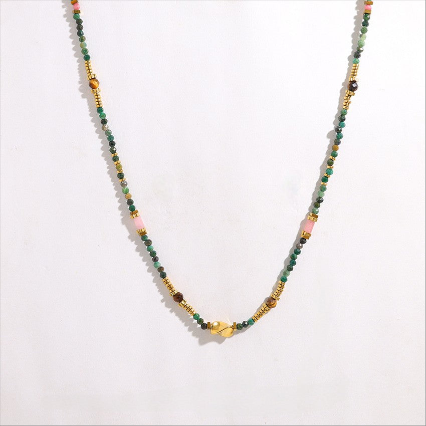 Mixed Earth Tone Beaded Necklace