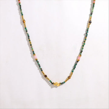 Mixed Earth Tone Beaded Necklace