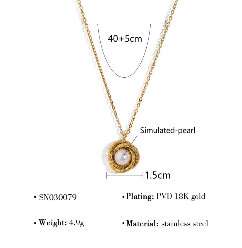Pearl Halo Pendant Necklace