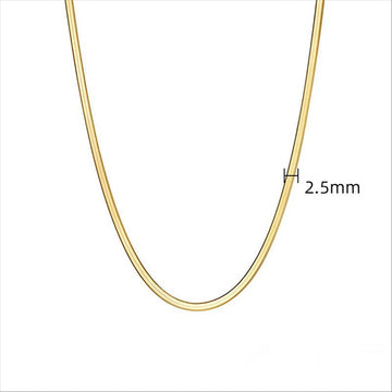 Sleek Snake Chain Necklace-36cm