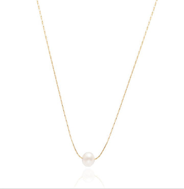 Single Pearl Drop Necklace