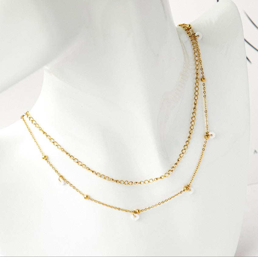 Gold Twisted Link Chain Necklace