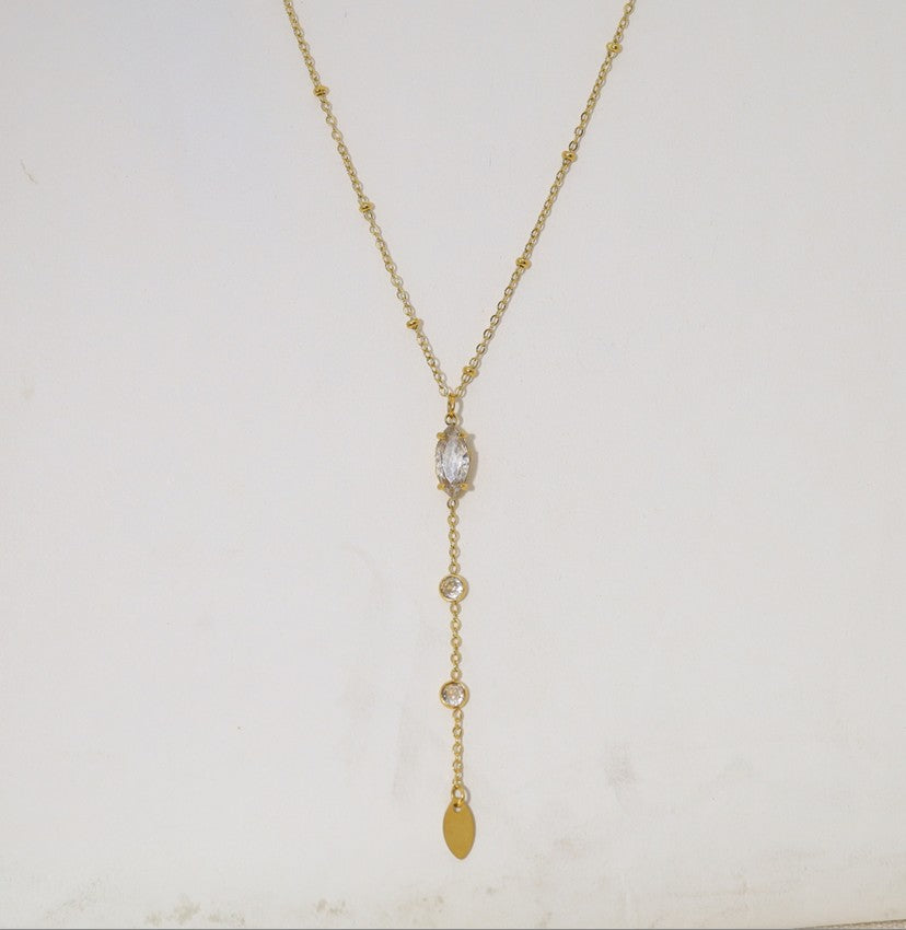 Golden Drop Pendant Necklace