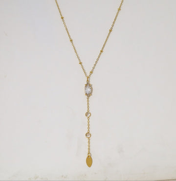 Golden Drop Pendant Necklace