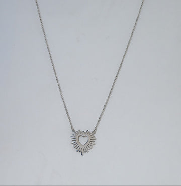 Silver Grove Heart Pendant