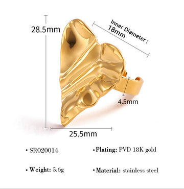 Golden Knot Statement Ring-18mm
