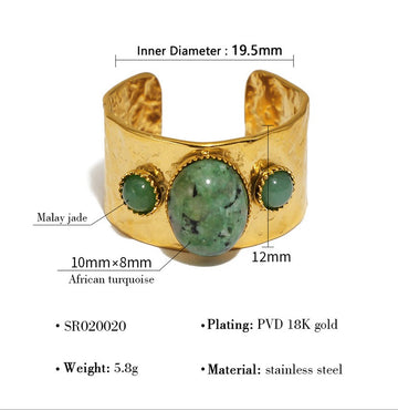 Green Galaxy Adjustable Ring-19.5mm