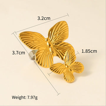 Butterfly Whisper Wrap Ring-18.5mm