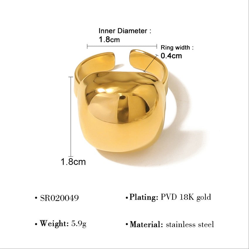 Golden Dome Minimalist Ring-18mm
