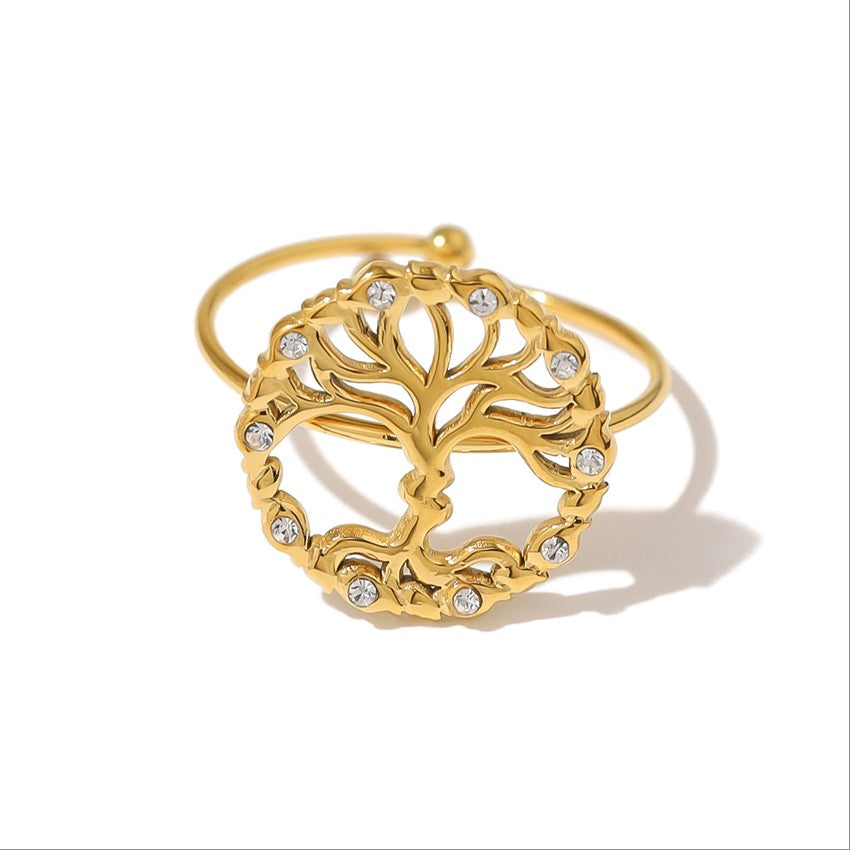 Golden Vine Adjustable Ring-18mm