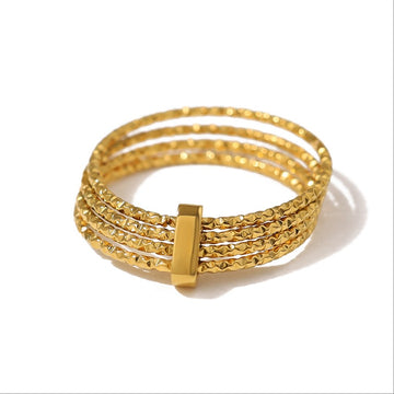 Luxe Texture Band with Bar Accent-17mm
