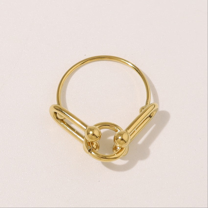 Knot Detail Polished Ring-17mm