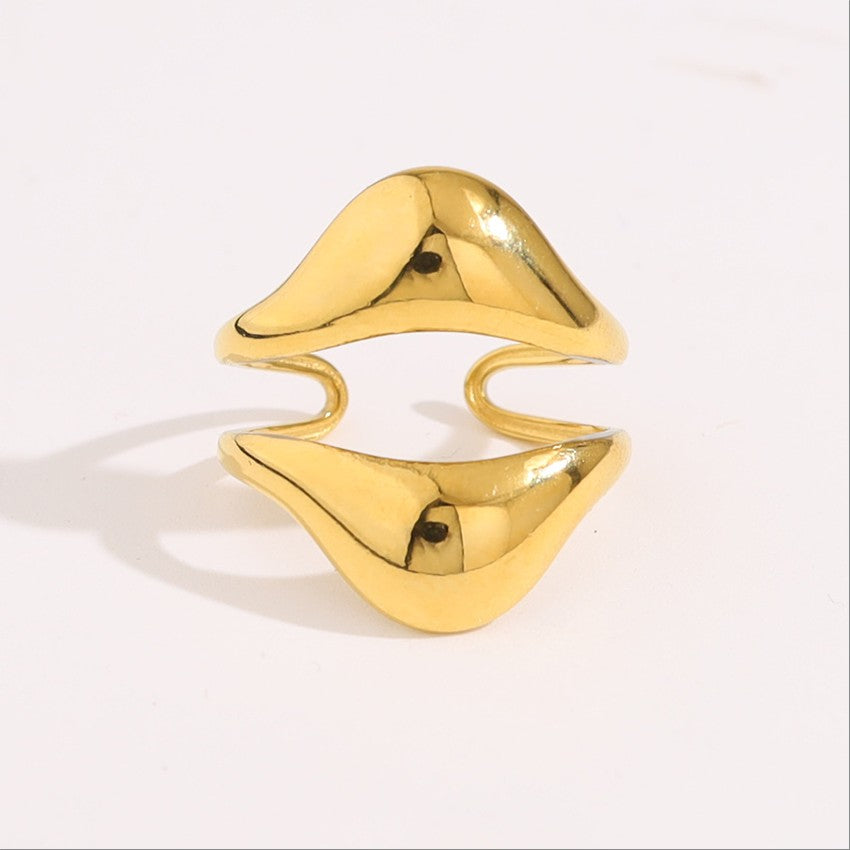 Ripple Effect Gold Band-18mm