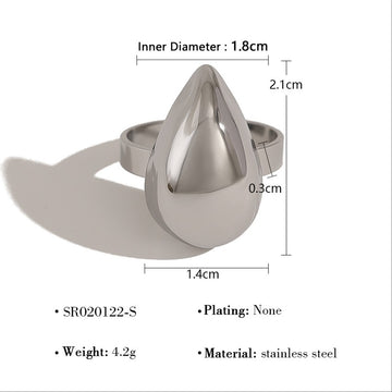 Silver Spike Shield Ring-18mm
