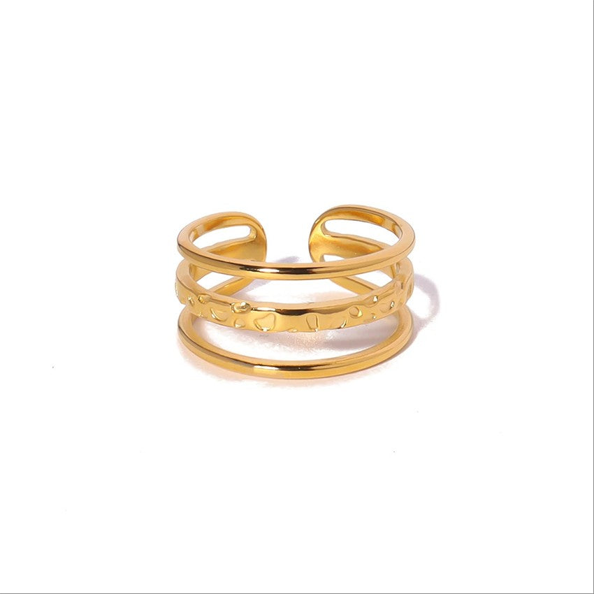 Triple Wave Band - Gold-18mm