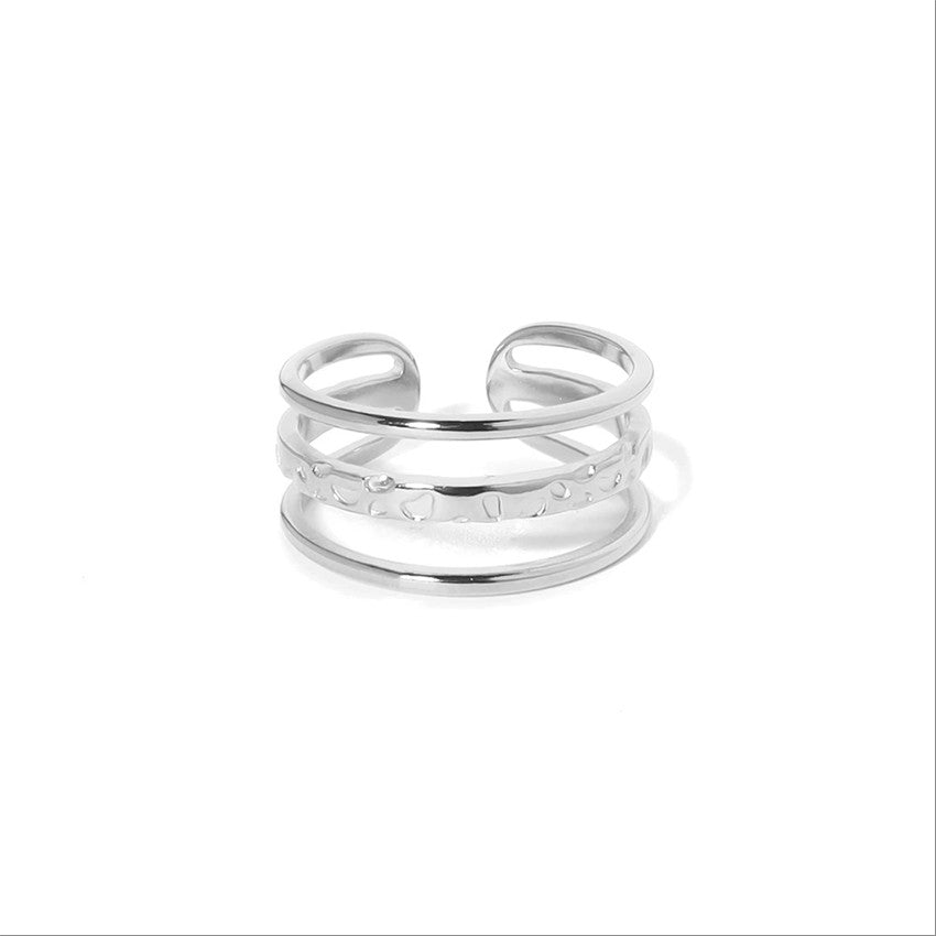 Triple Wave Band - Silver-18mm
