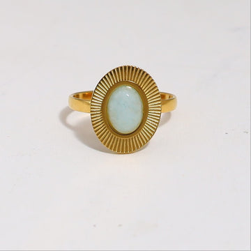 Mint Oval Gem Ring-18mm