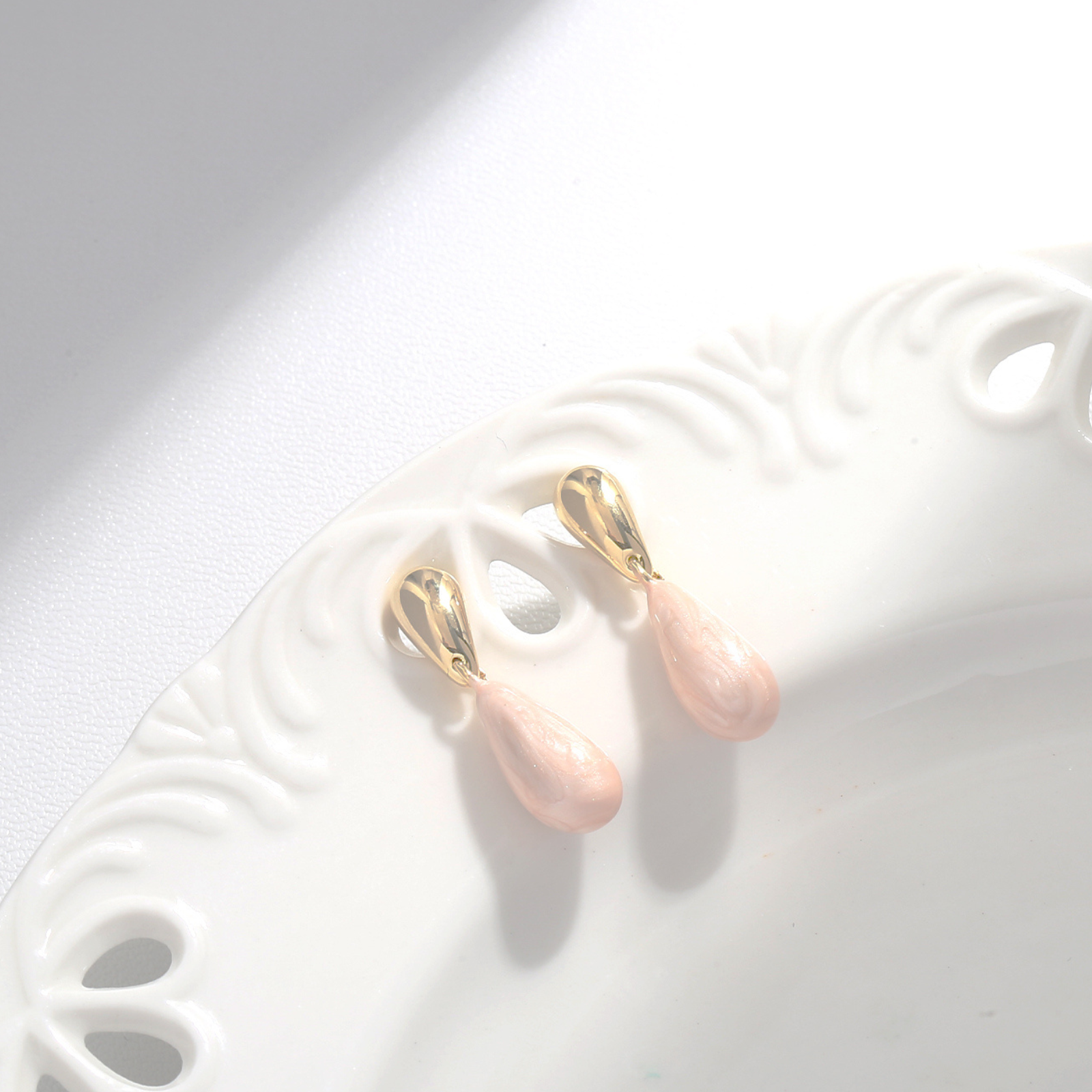 Blush Teardrop Dangles