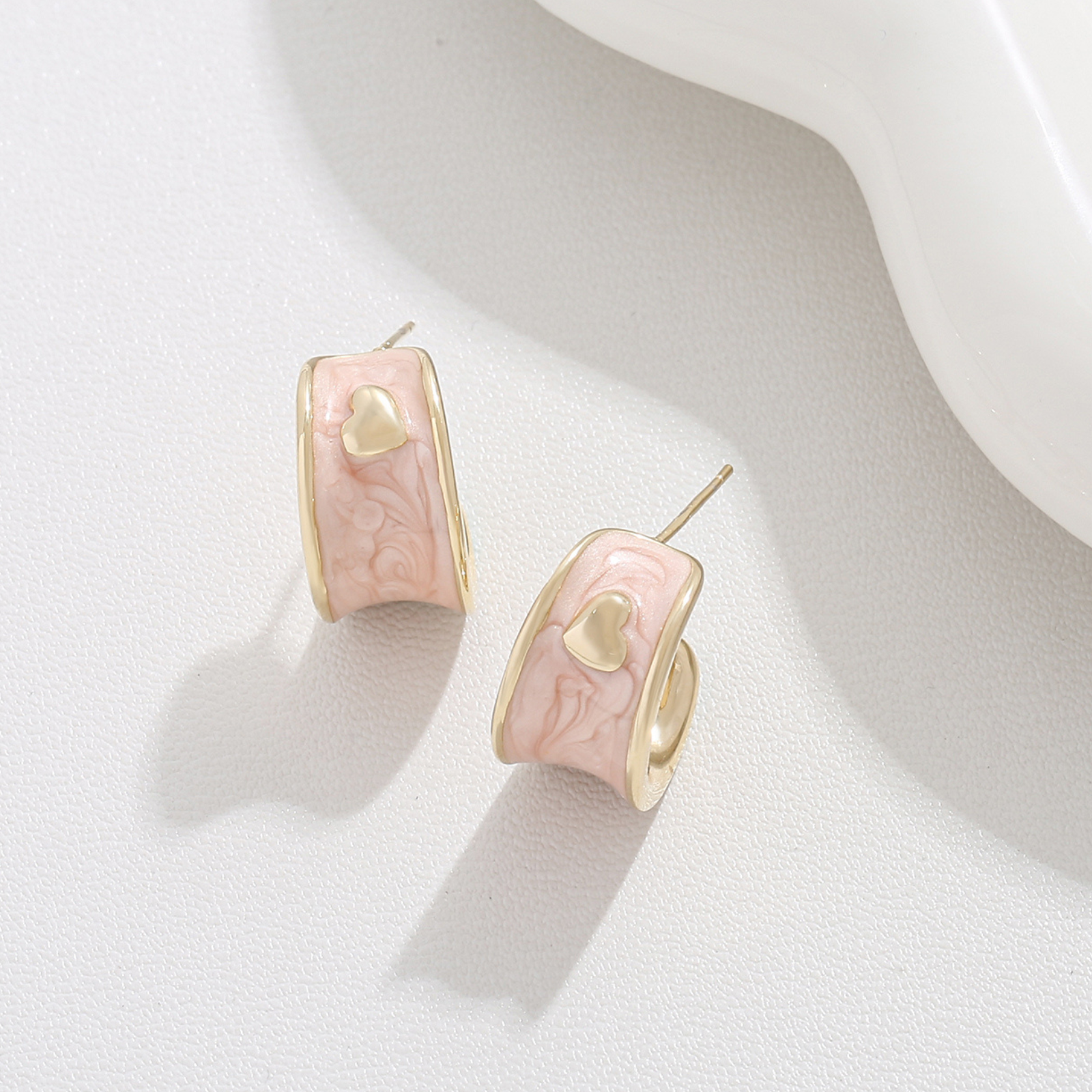 Rose Quartz Column Earrings