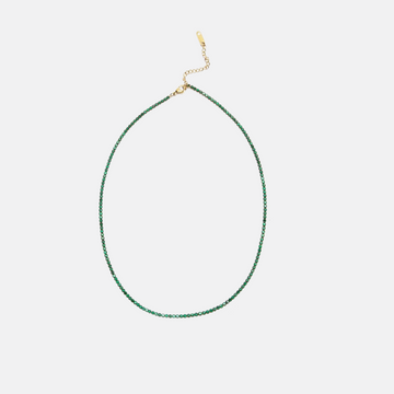 Green Crystal Bar Necklace