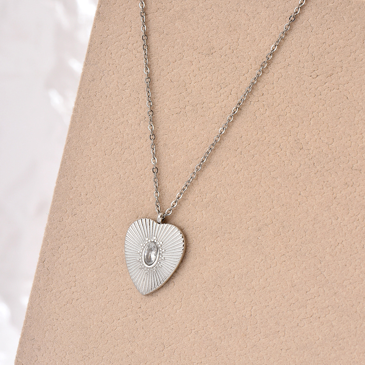 Silver Heart Pendant Necklace