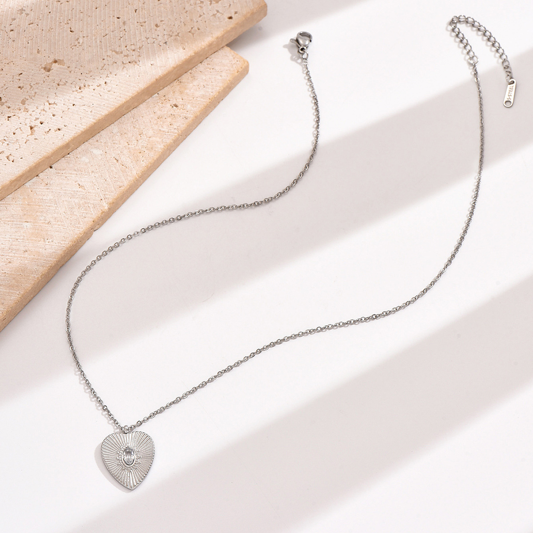 Silver Heart Pendant Necklace