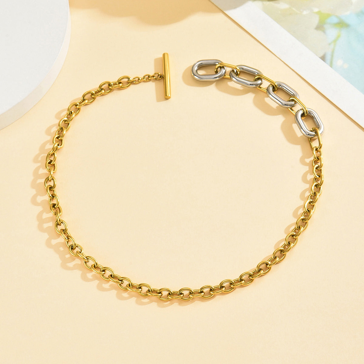 Two-Tone Toggle Bracelet