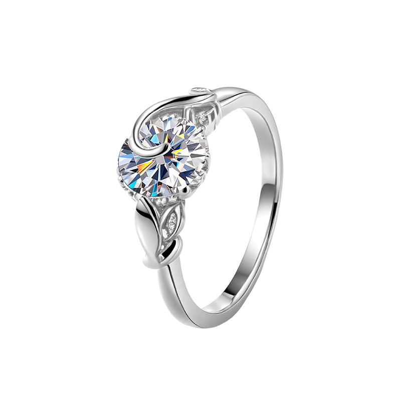 Twist Floral Gem Ring 2CT-17mm