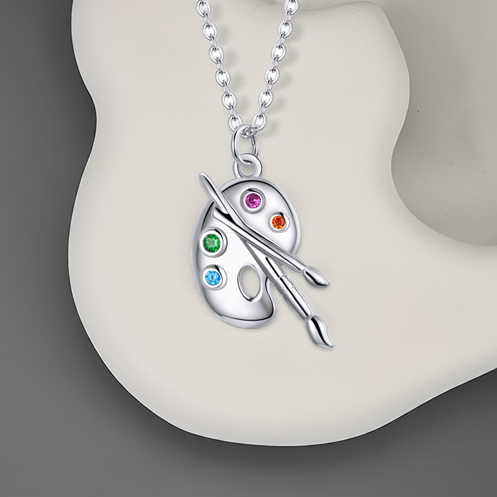 Artist Palette Charm Necklace